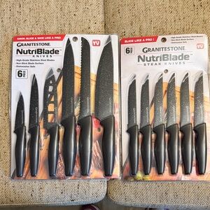 NutriBlade 12-Piece Black Knife Set